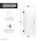 Anzzi Passion 30 in. x 72 in. Frameless Hinged Shower Door in Gunmetal SD-AZ8075-02GB - alternate 4